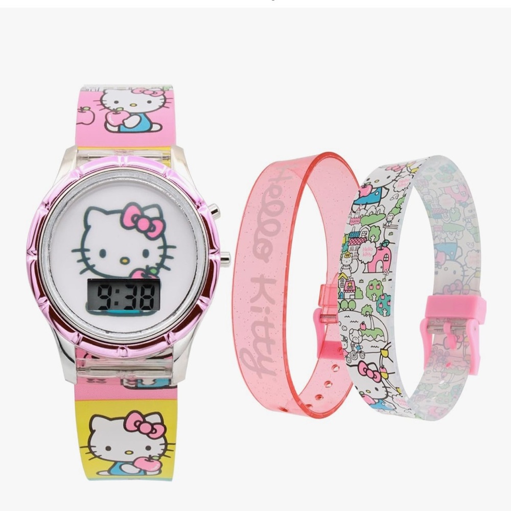 BNIB HELLO KITTY Watch Set - 1 Watch Face & 3 Interchangeable Straps